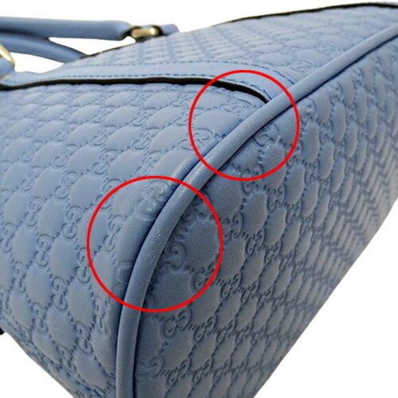 GUCCI Blue Leather Shoulder Bag - Picture 9 of 14